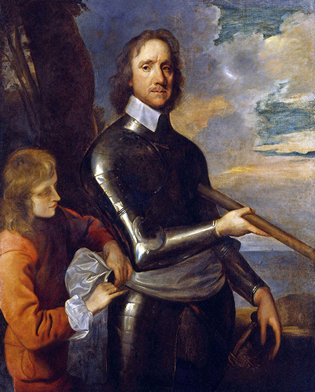 Oliver Cromwell (1599-1658), Eguberria ospatzeko debekuaren bultzatzaile nagusia. 