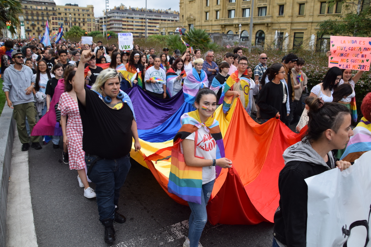 Manifestación en Donostia. Fotografía: Xalba Ramírez, Palabra de Hirutxulo.